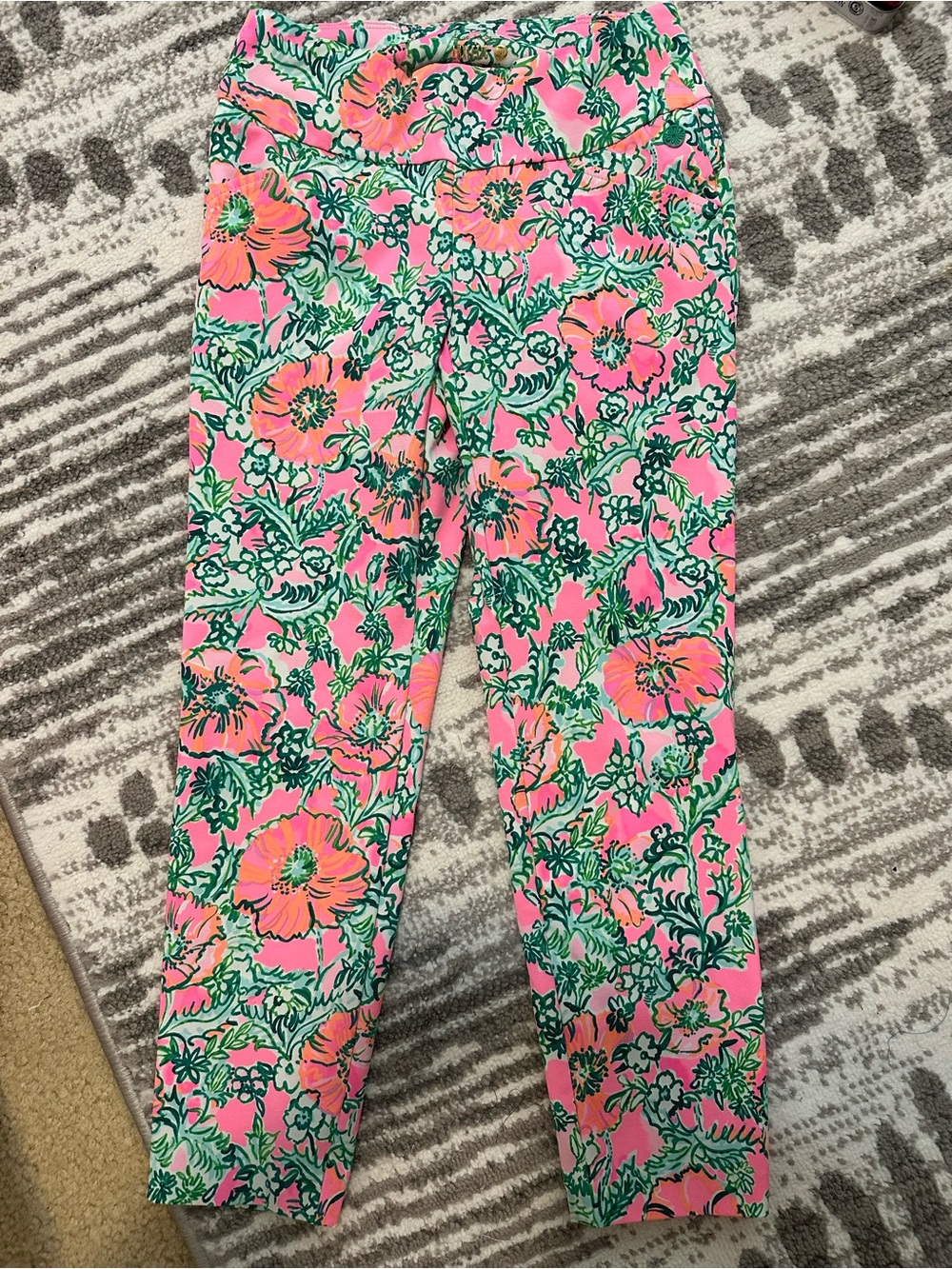 Lilly Pulitzer Pink & Green Floral Leggings